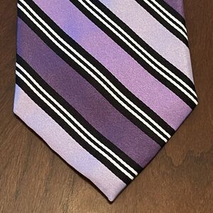Pierre Cardin Purple Black 100% Silk Men’s Neck Tie Made In China